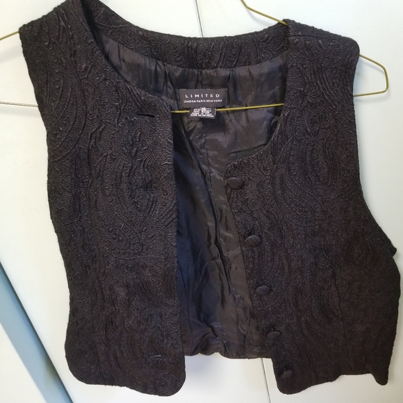 "Limited" Brand Medium Black Paisly Vest - Picture 1 of 4